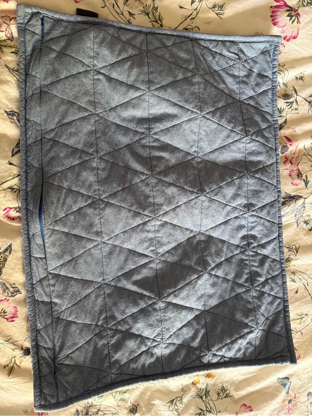 UGG Quilted Throw Blanket in Steel Blue